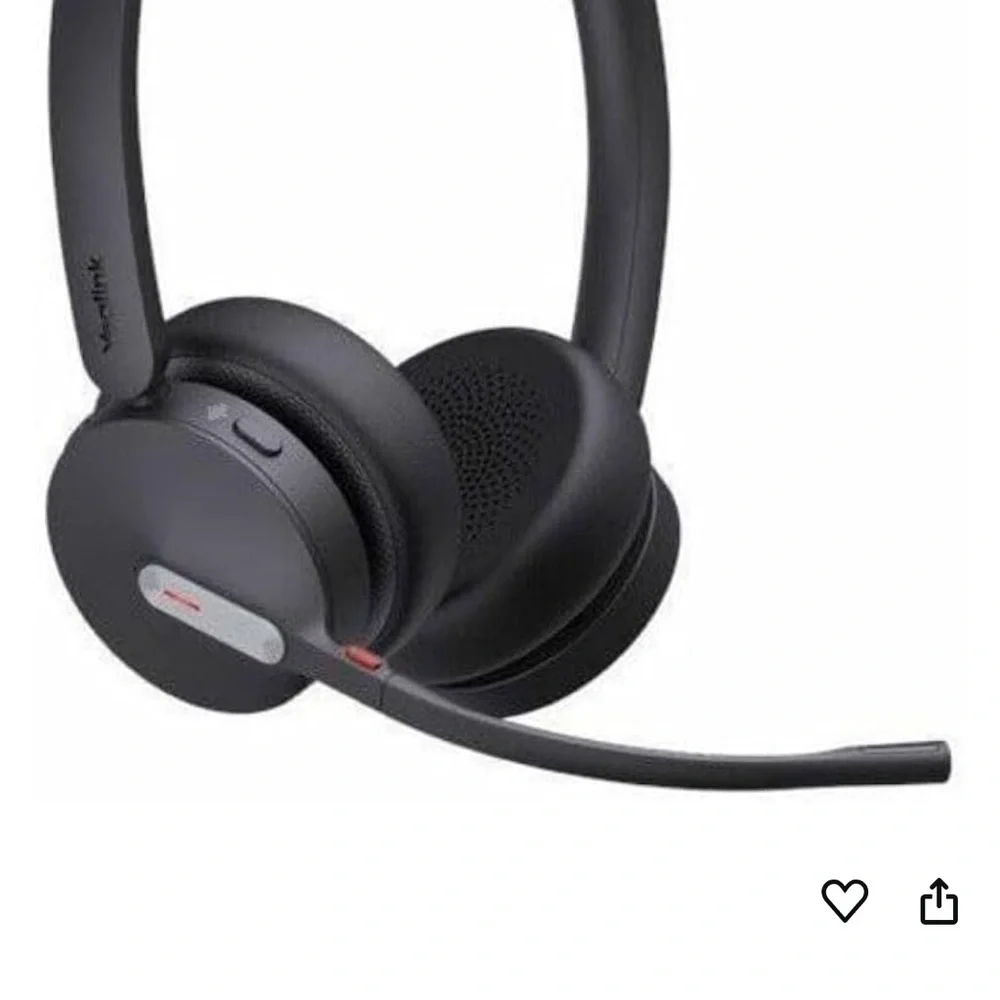 Black Wireless Headset with Microphone
